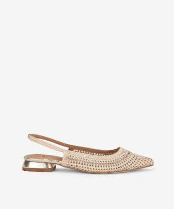 SAPATO SLING BACK EM RÁFIA