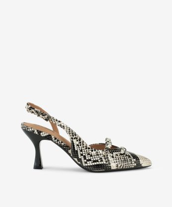 SAPATO SLING BACK ESTAMPADO
