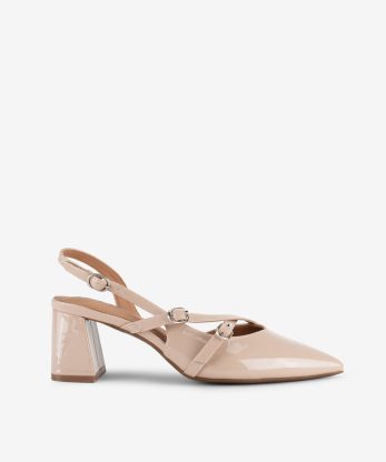 SAPATO SLING BACK EM VERNIZ