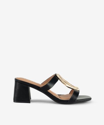 SANDÁLIA MULE DE TACÃO - PRETO, 41