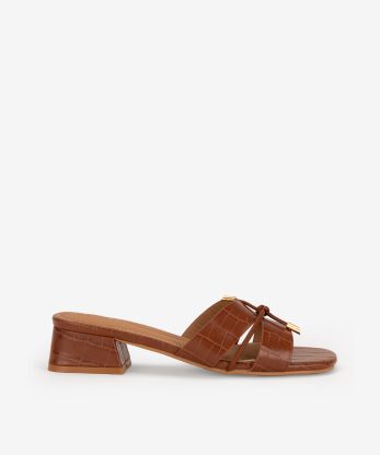 SANDÁLIA MULE EFEITO PELE