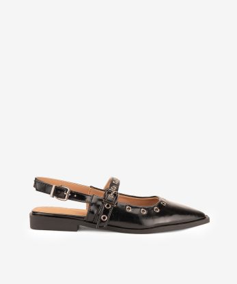 SAPATO SLING BACK COM APLICAÇÕES
