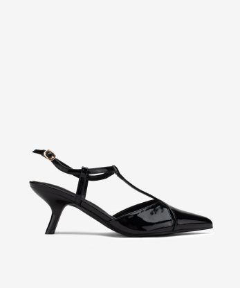 SAPATO PUMP SLING BACK EFEITO VERNIZ