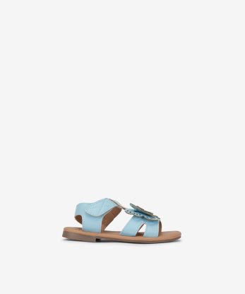 SANDÁLIA RASA DE VELCRO COM DETALHE