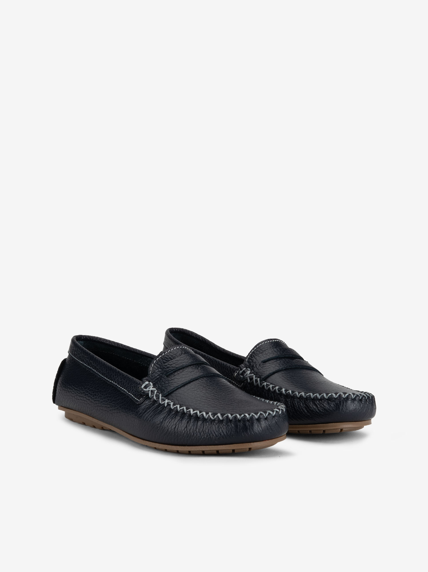 SAPATO MOCASSIN EM PELE COM COSTURA MANUAL - Image 2