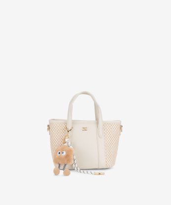 MALA TOTE COMBINADA COM RÁFIA