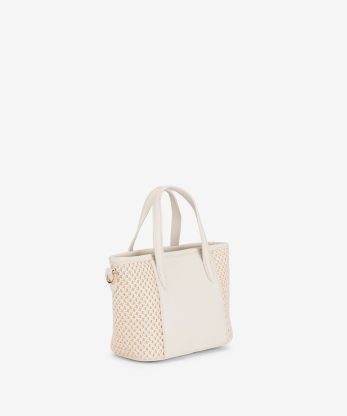Alternative view of MALA TOTE COMBINADA COM RÁFIA