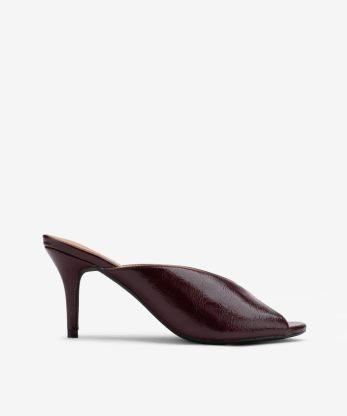 SANDÁLIA MULE PEEP TOE DE SALTO