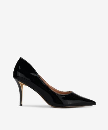 SAPATO PUMP EM VERNIZ DE SOLA DOURADA