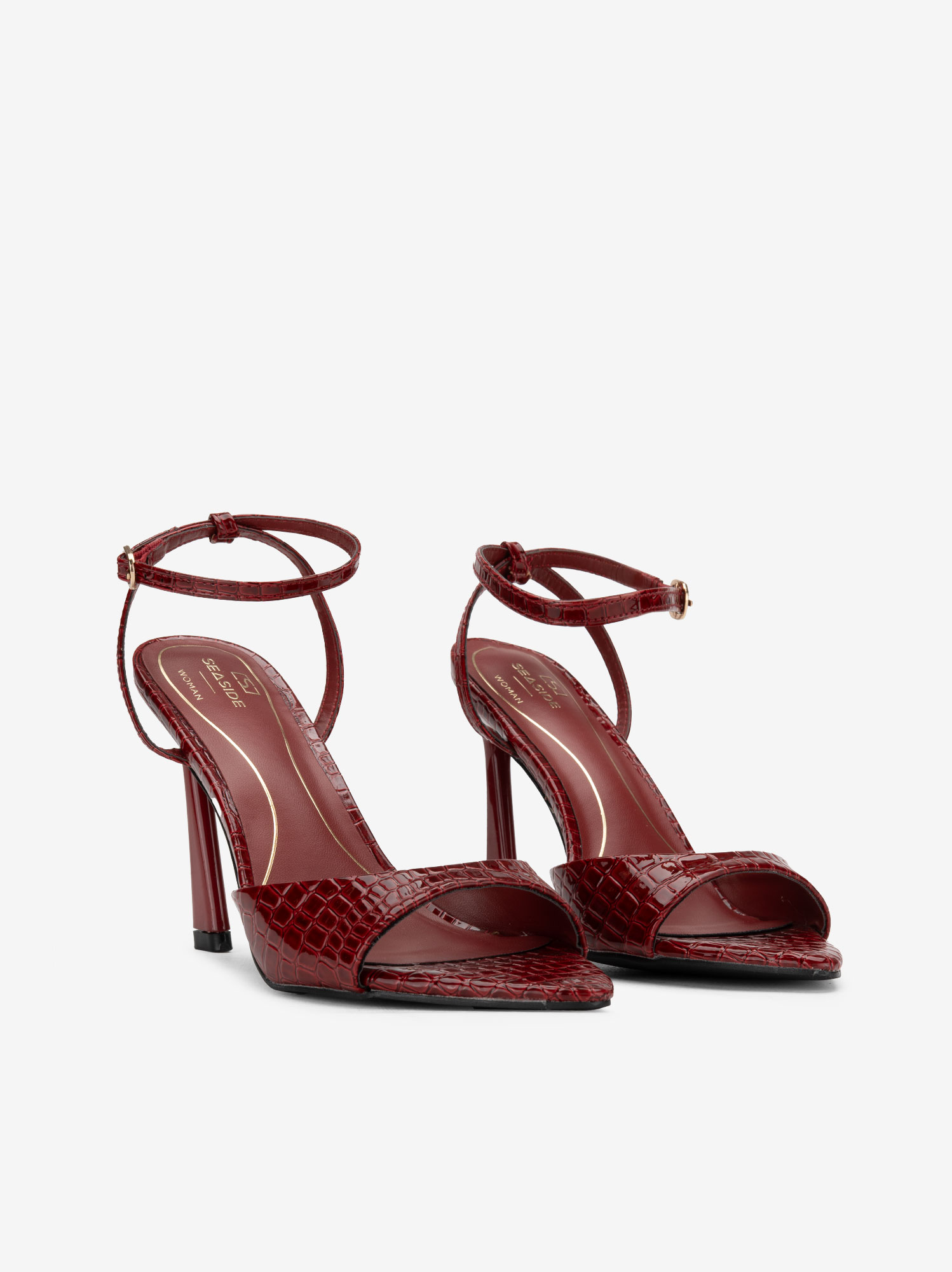 SANDÁLIA DE SALTO ESTAMPADO CROCO - Image 2