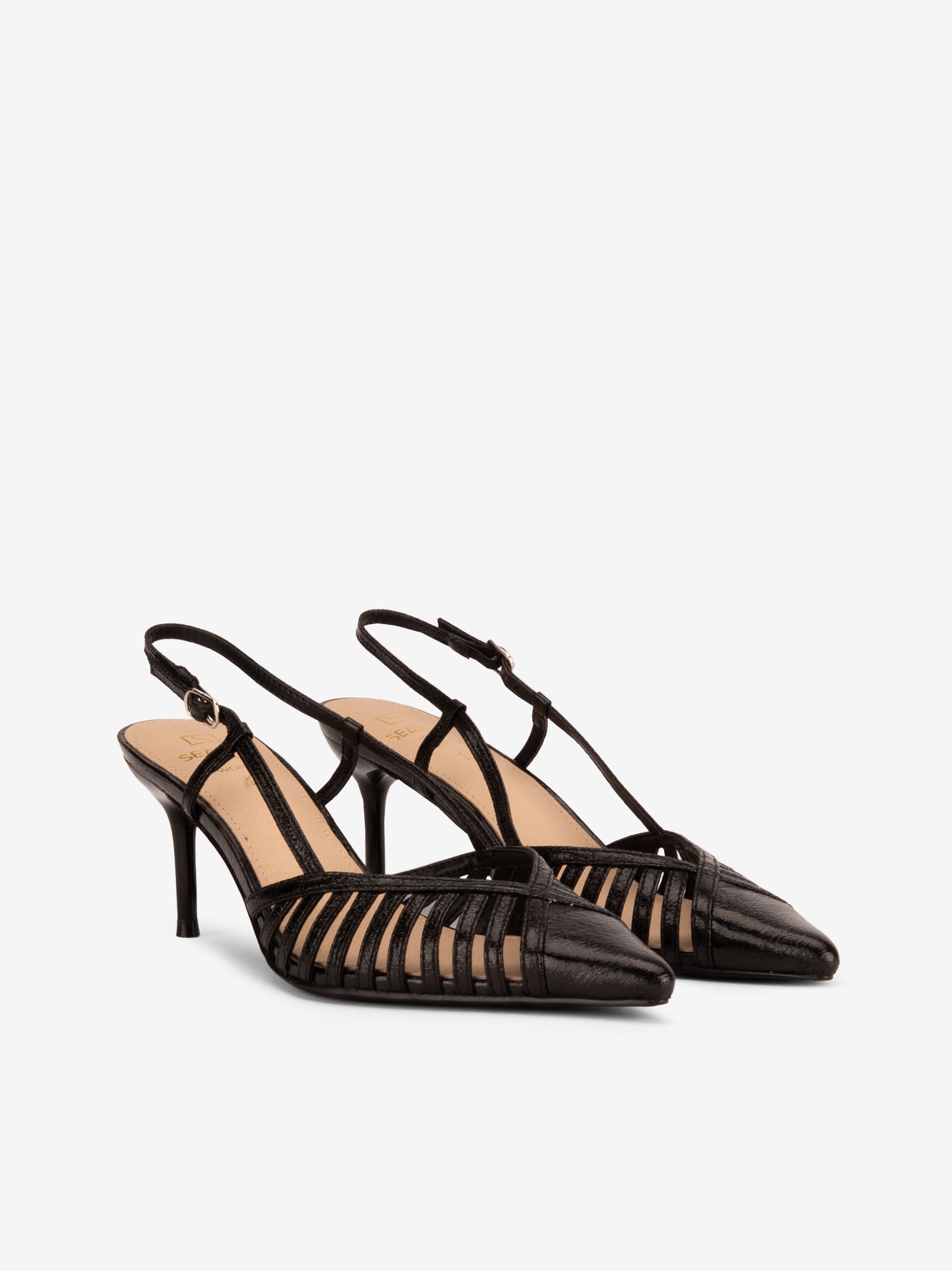 SAPATO SLING BACK DE SALTO METALIZADO - Image 4