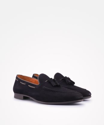 Alternative view of SAPATO RASO LOAFER EM CROUTE CAMURÇA SOFT COM BERLOQUES ENTRANÇADOS
