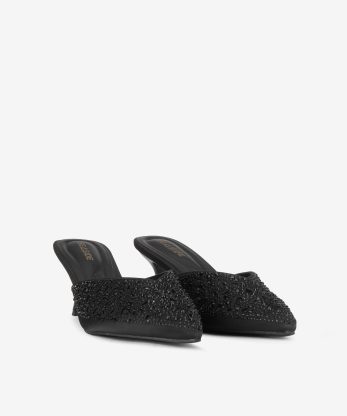 Alternative view of SAPATO MULE DE SALTO COM CRISTAIS