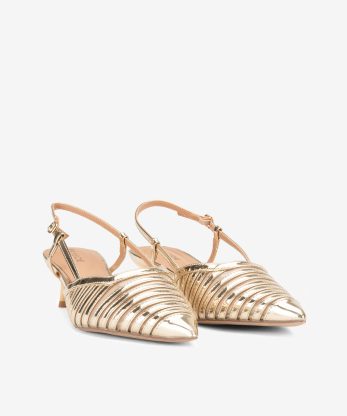 Alternative view of SAPATO PUMP SLING BACK METALIZADO