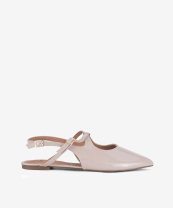 SAPATO SLINGBACK EFEITO VERNIZ