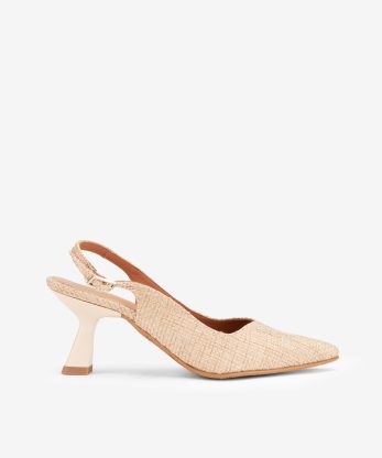 SAPATO SLING BACK EM RÁFIA