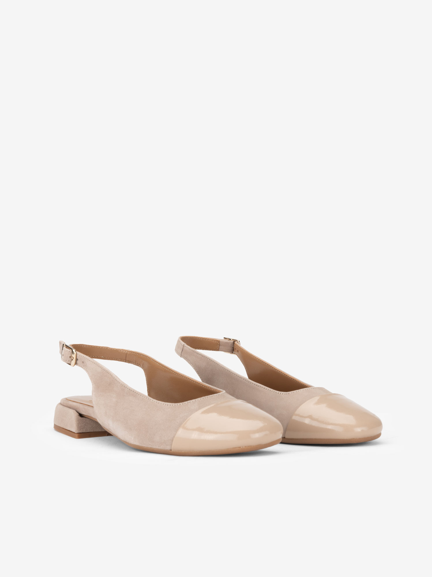 SAPATO SLING BACK DE TACÃO EM CAMURÇA - Image 2