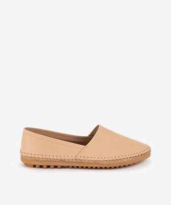 SAPATO SLIP ON EM PELE - BEGE, 36