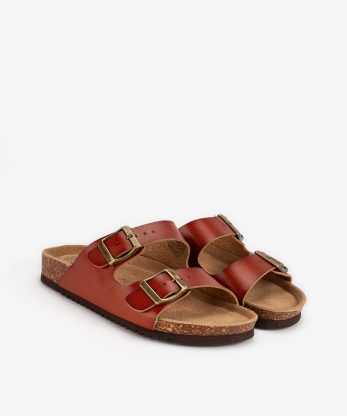 Alternative view of CHINELO METALIZADO COM PALMILHA ANATÓMICA E PEÇA COM DUPLA FIVELA METÁLICA