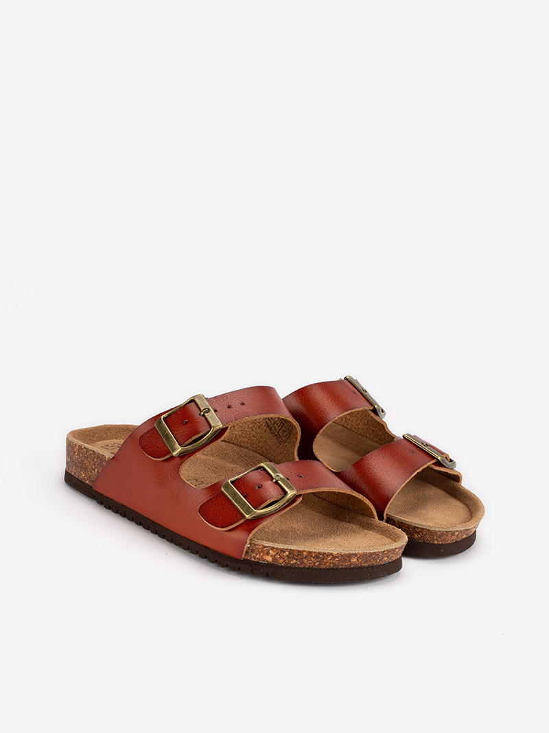 CHINELO METALIZADO COM PALMILHA ANATÓMICA E PEÇA COM DUPLA FIVELA METÁLICA - Image 2