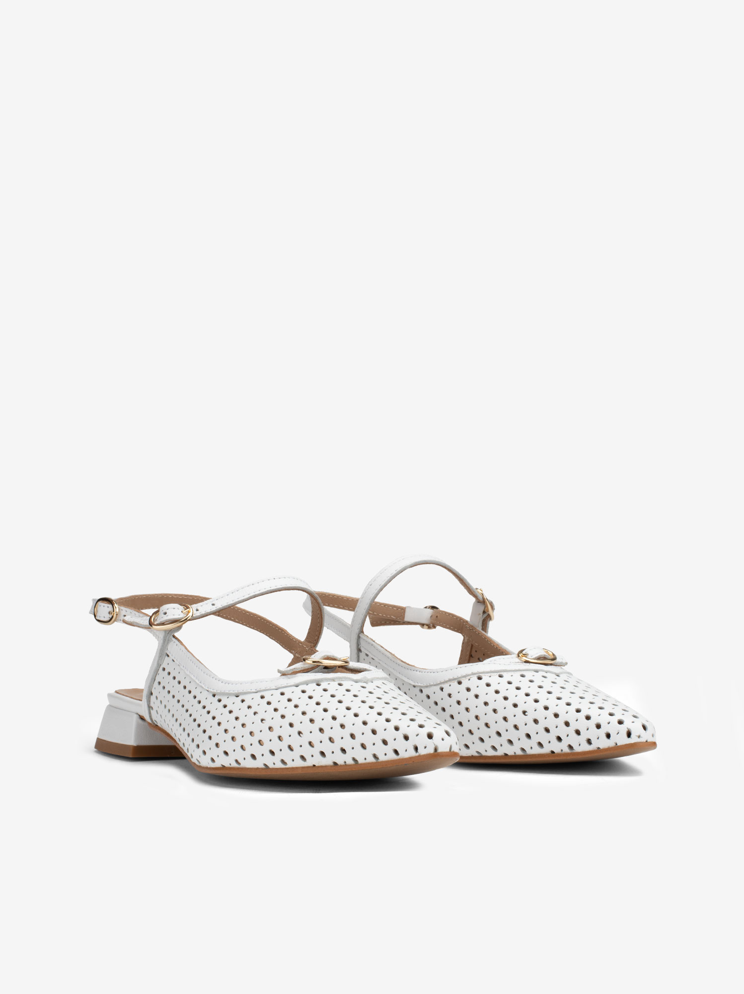 SAPATO SLING BACK EM PELE PERFURADO - Image 2