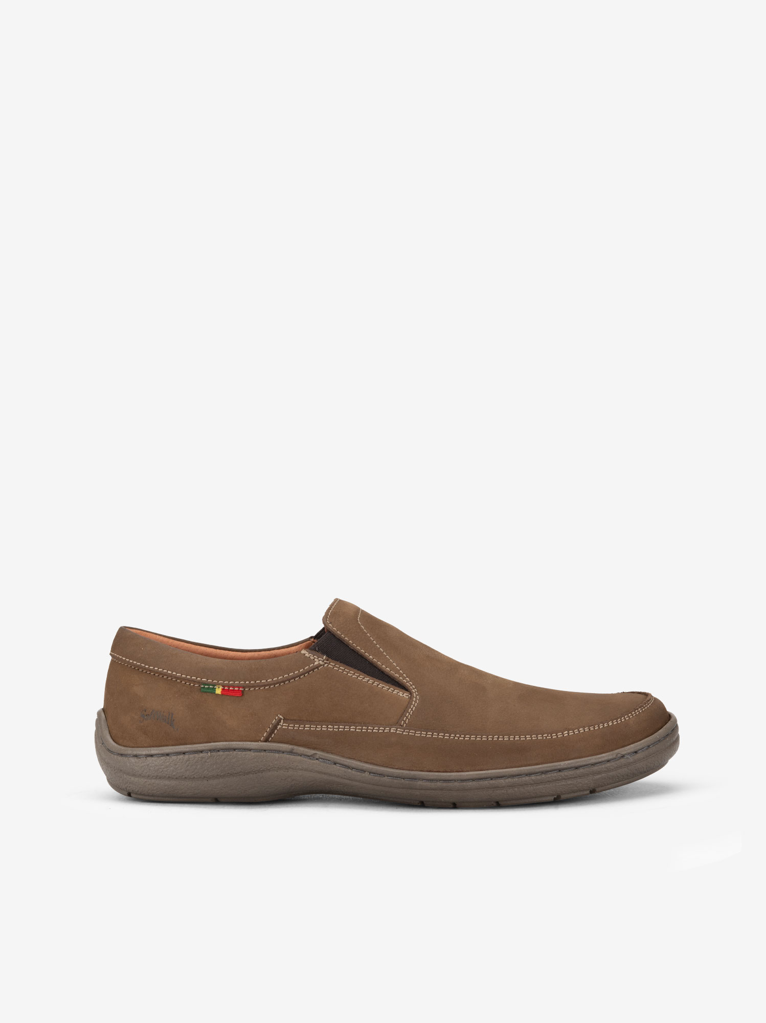 SAPATO SLIP ON SOFT WALK EM PELE