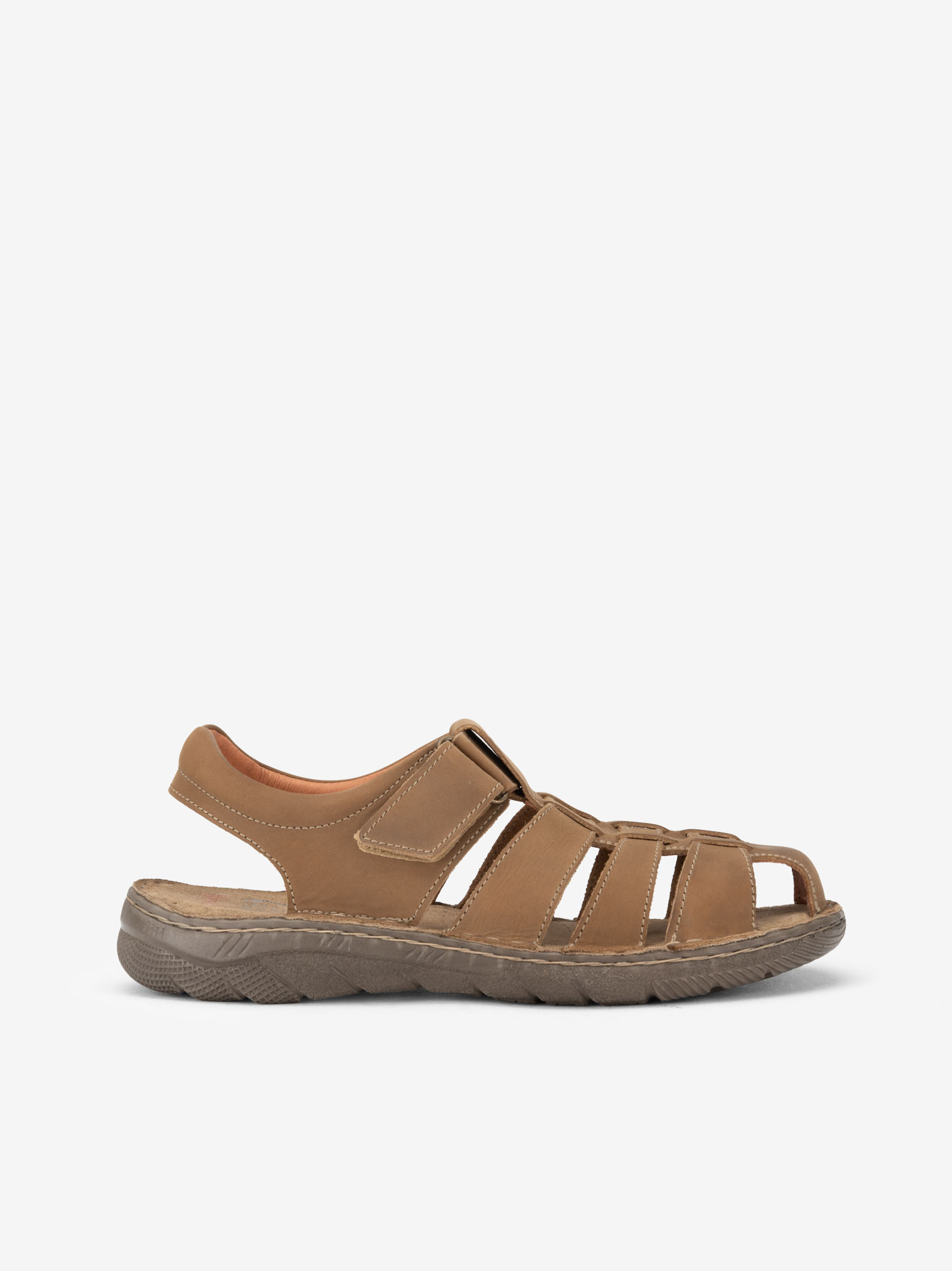 SANDÁLIA SOFT WALK FECHADA EM PELE DE VELCRO COM SOLA CONFORTO - Image 3