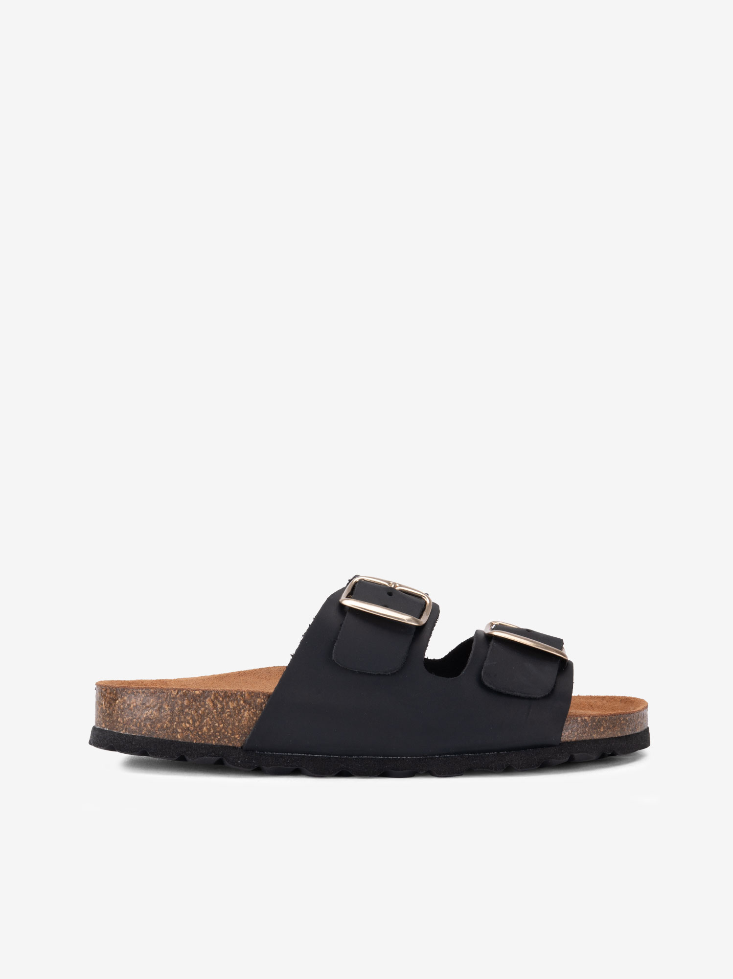 CHINELO DE DUPLA FIVELA METÁLICA EM PELE VINTAGE COM PALMILHA BIO - Image 3