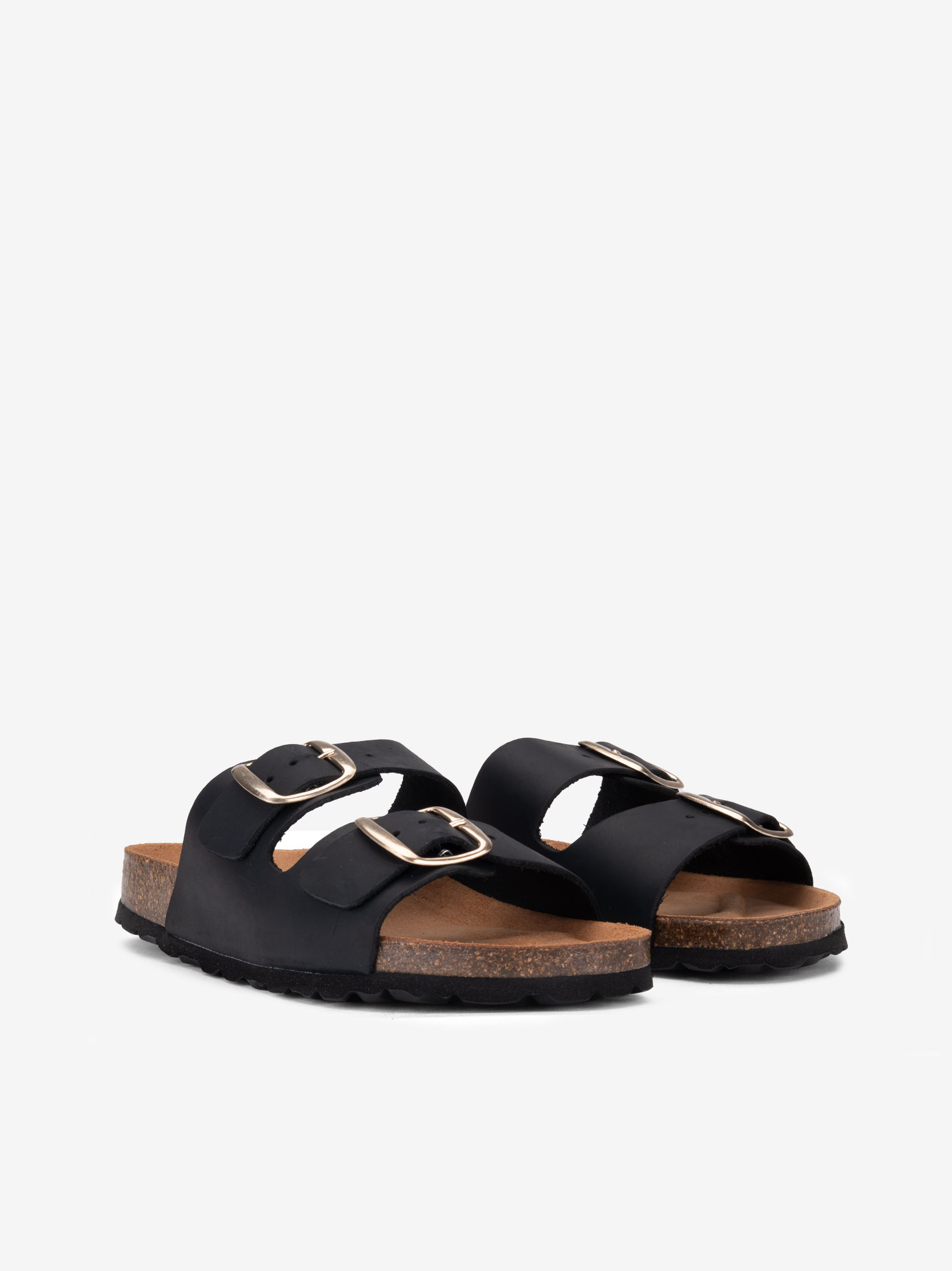 CHINELO DE DUPLA FIVELA METÁLICA EM PELE VINTAGE COM PALMILHA BIO - Image 5