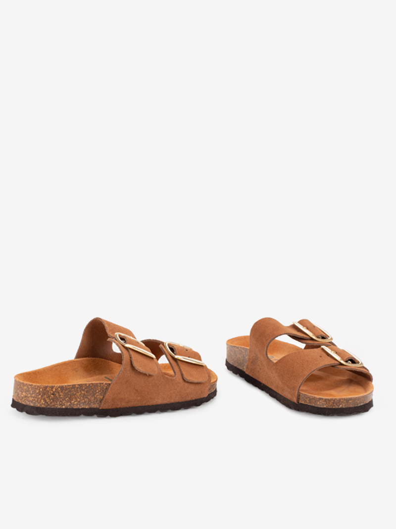 CHINELO INDIGO BAY EM CROUTE CAMURÇA COM DUPLA FIVELA METÁLICA E PALMILHA BIO - Image 7