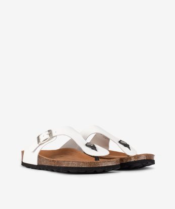 Alternative view of CHINELO DE DEDO EM PELE INDIGO BAY COM FIVELA E PALMILHA BIO