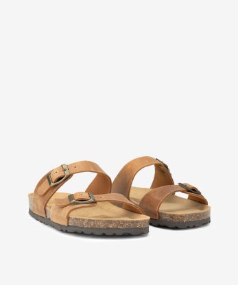 Alternative view of CHINELO EM PELE VINTAGE COM DUPLA FIVELA E PALMILHA BIO