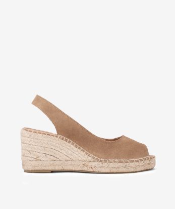 SANDÁLIA PEEP TOE VALENCIANA EM CAMURÇA