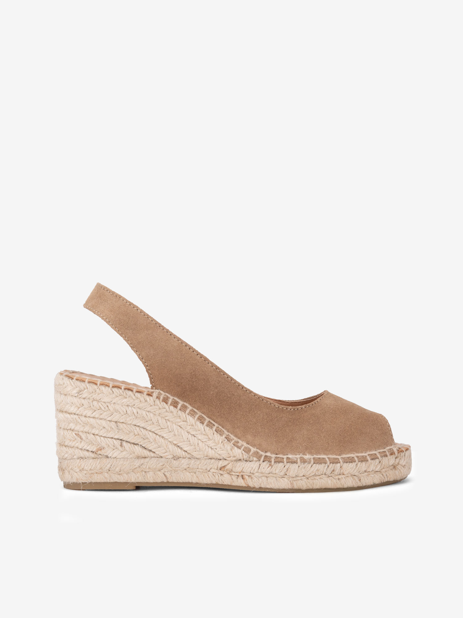 SANDÁLIA PEEP TOE VALENCIANA EM CAMURÇA