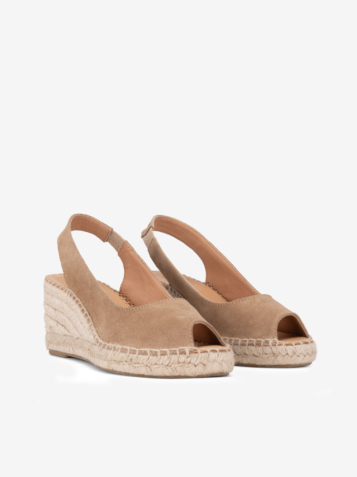SANDÁLIA PEEP TOE VALENCIANA EM CAMURÇA - Image 2