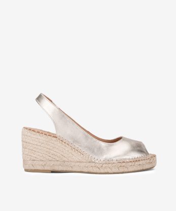 SANDÁLIA PEEP TOE VALENCIANA EM PELE
