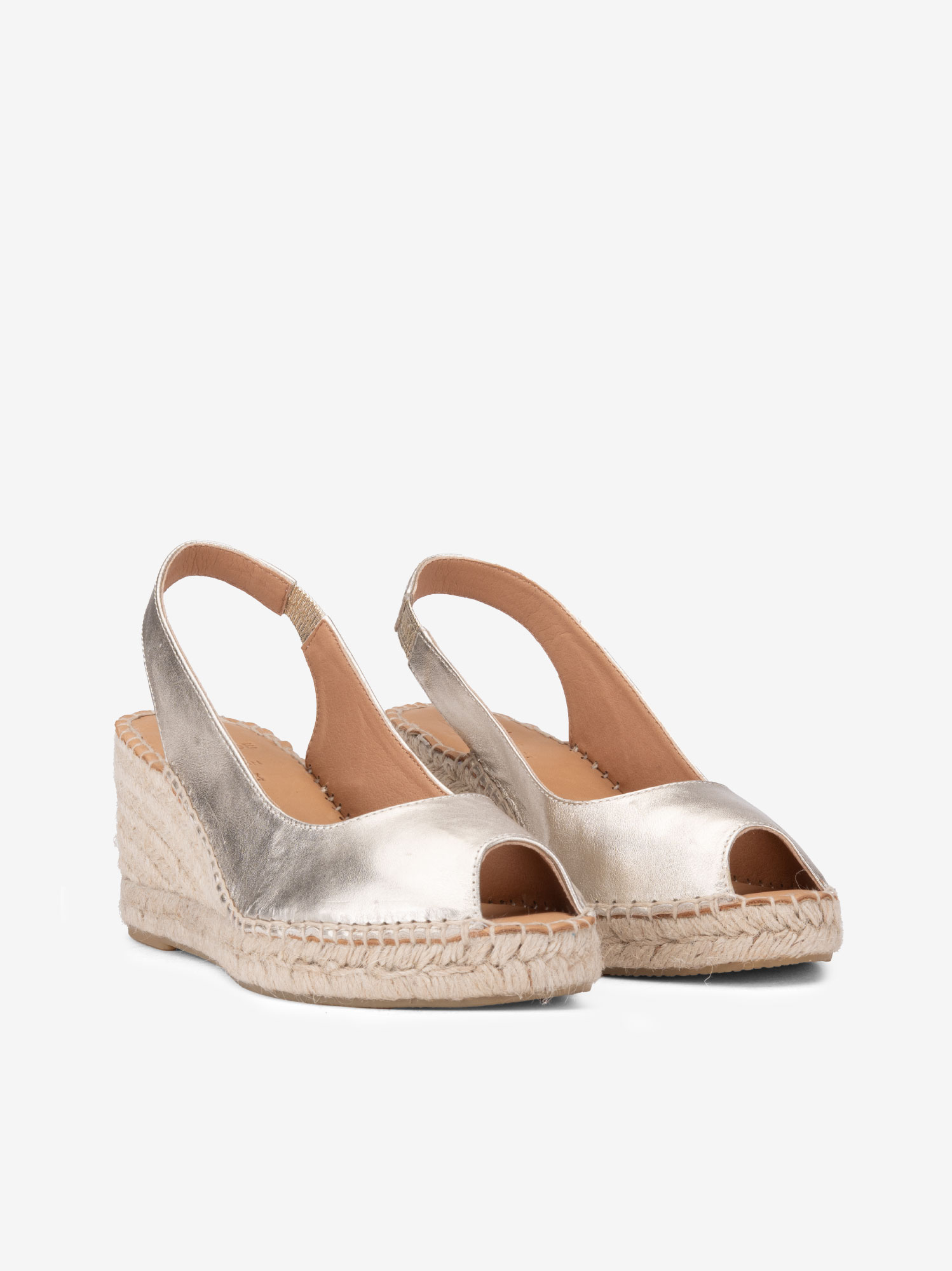 SANDÁLIA PEEP TOE VALENCIANA EM PELE - Image 2