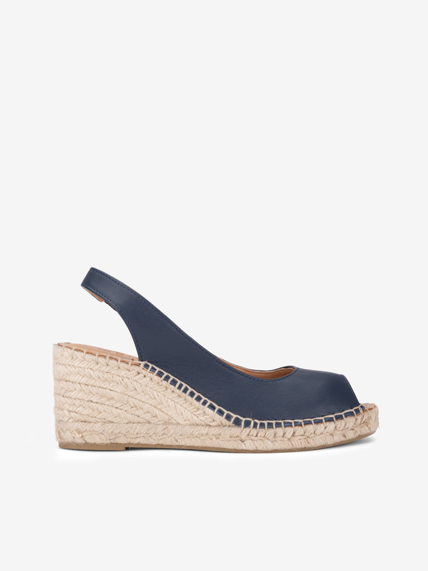 SANDÁLIA PEEP TOE VALENCIANA EM PELE