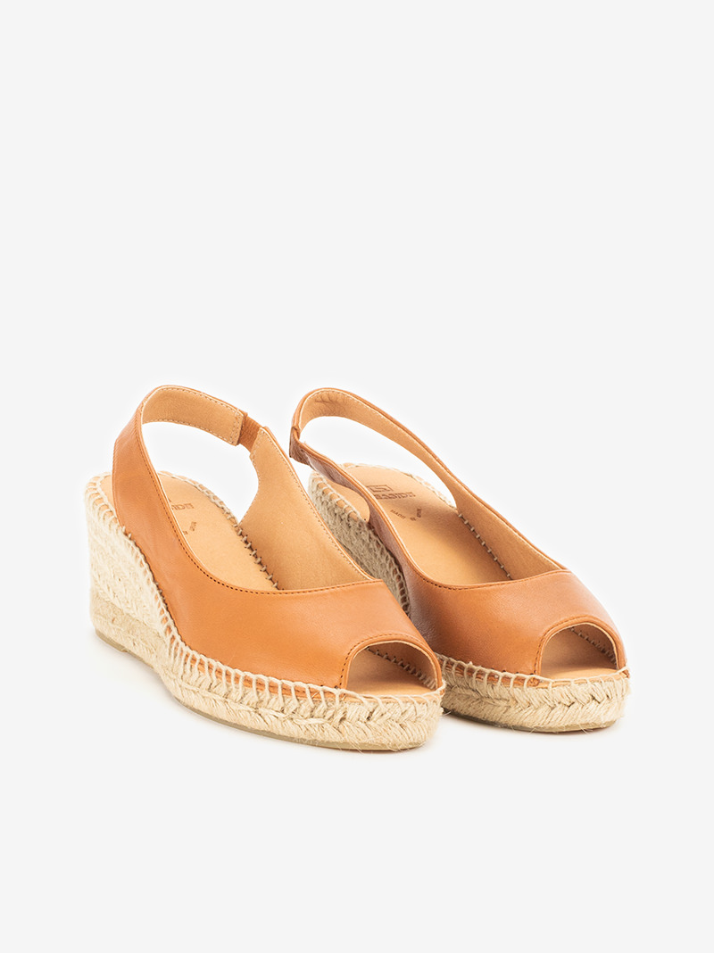 SANDÁLIA PEEP TOE VALENCIANA EM PELE - Image 5