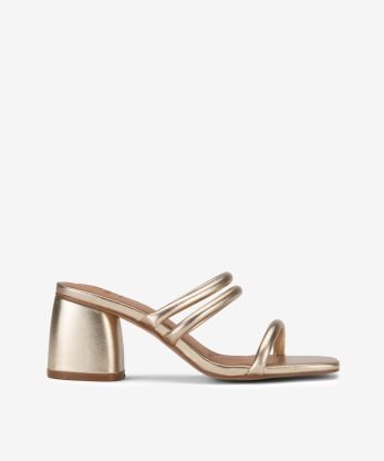 SANDÁLIA MULE METALIZADA