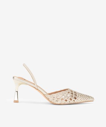 SAPATO SLING BACK ENTRANÇADO