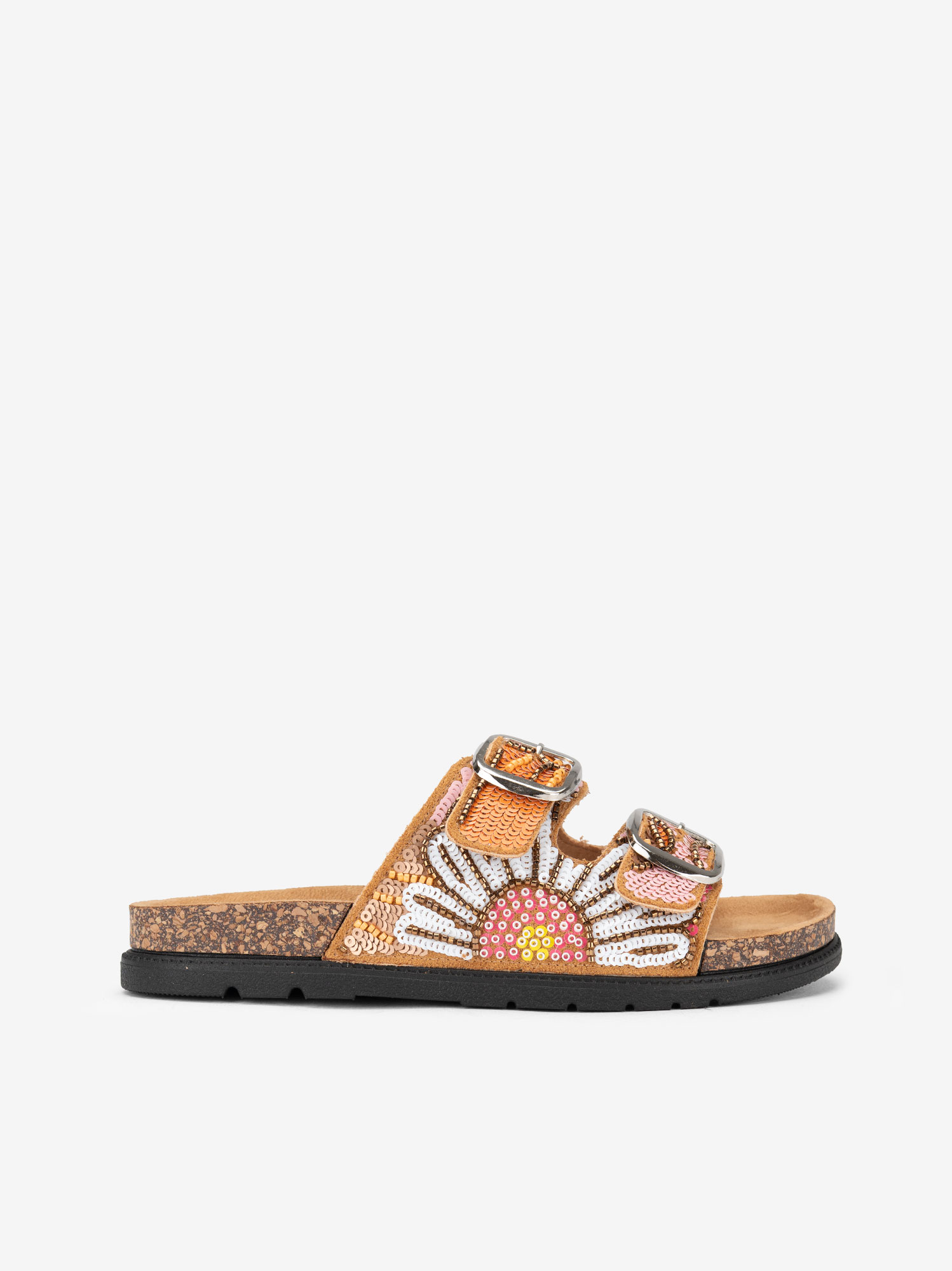 CHINELO DE FIVELA COM LANTEJOULAS