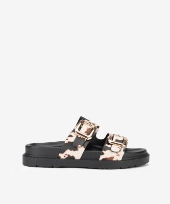 CHINELO DE FIVELA ESTAMPADO ANIMAL PRINT