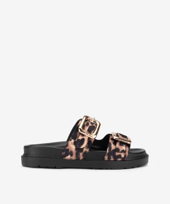 CHINELO DE FIVELA ESTAMPADO ANIMAL PRINT