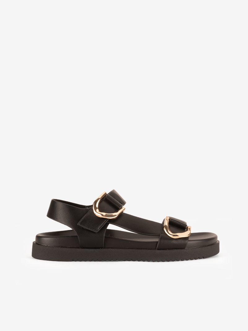 SANDÁLIA DE VELCRO COM APLICAÇÕES E PALMILHA ANATÓMICA