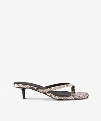 SANDÁLIA MULE DE DEDO ESTAMPADA