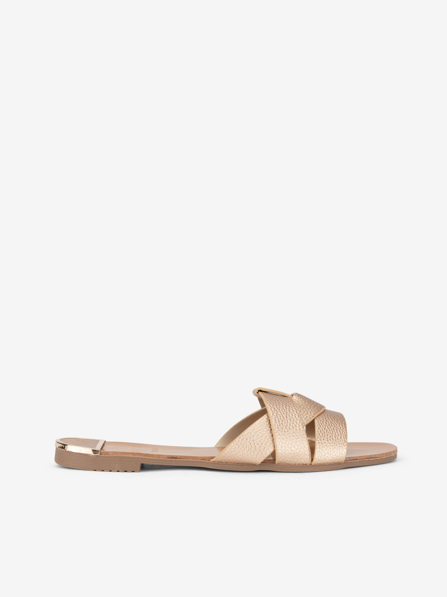 SANDÁLIA RASA COM TIRAS CRUZADAS ESTAMPADAS - Image 11