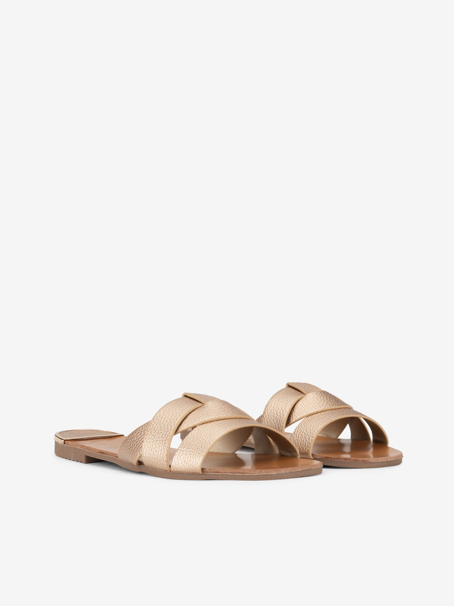 SANDÁLIA RASA COM TIRAS CRUZADAS ESTAMPADAS - Image 12