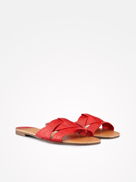 SANDÁLIA RASA COM TIRAS CRUZADAS ESTAMPADAS - Image 33