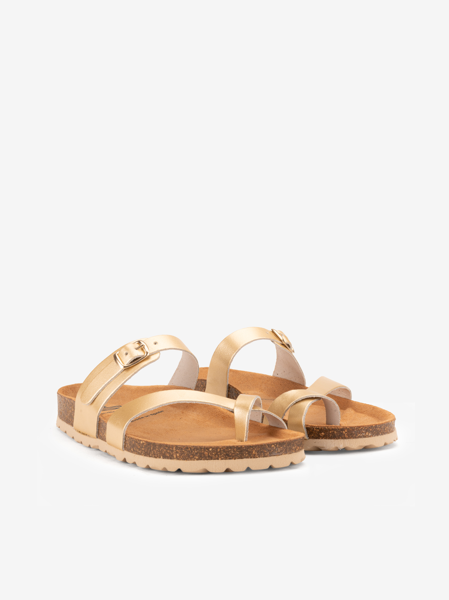 CHINELO INDIGO BAY DE DEDO EM PELE METALIZADA COM FIVELA E PALMILHA BIO - Image 2